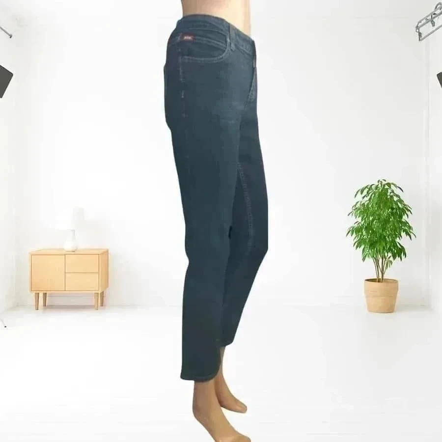 Jean Lee Cooper corte reto - cintura baixa média - stretch - azul marinho – photo 6